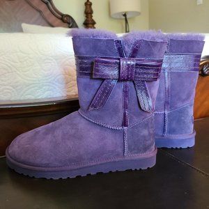 UGG Leather Bow Boots